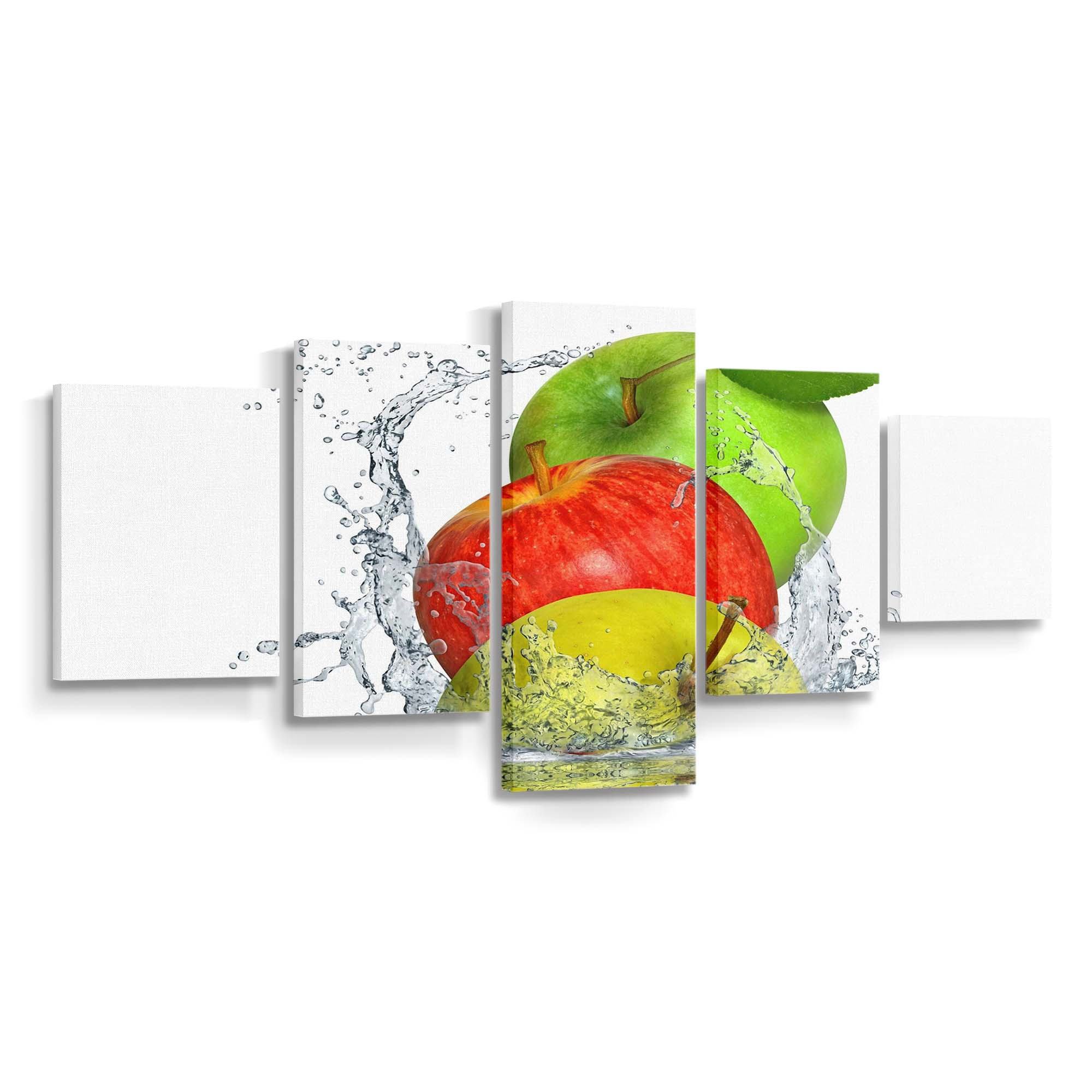 apples splashing water wallpaper